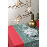 Салфетка из хлопка зеленого цвета с рисунком Ледяные узоры из коллекции new year essential, 53х53см