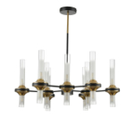 8112/18 NEOCLASSI LN25 26 черный/бронза/прозрачный, металл/стекло Люстра потолочная G9 18*30W 220V TAMARESA