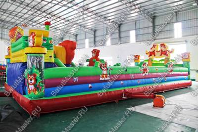 Коммерческий батут "Тигриная страна 2 с низкой горкой" 12*6*3 м