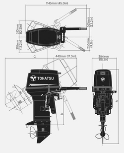 2х-тактный лодочный мотор TOHATSU M 40 EPOS