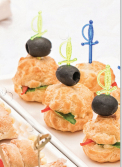 Мини профитроли с ветчиной (18 гр.)