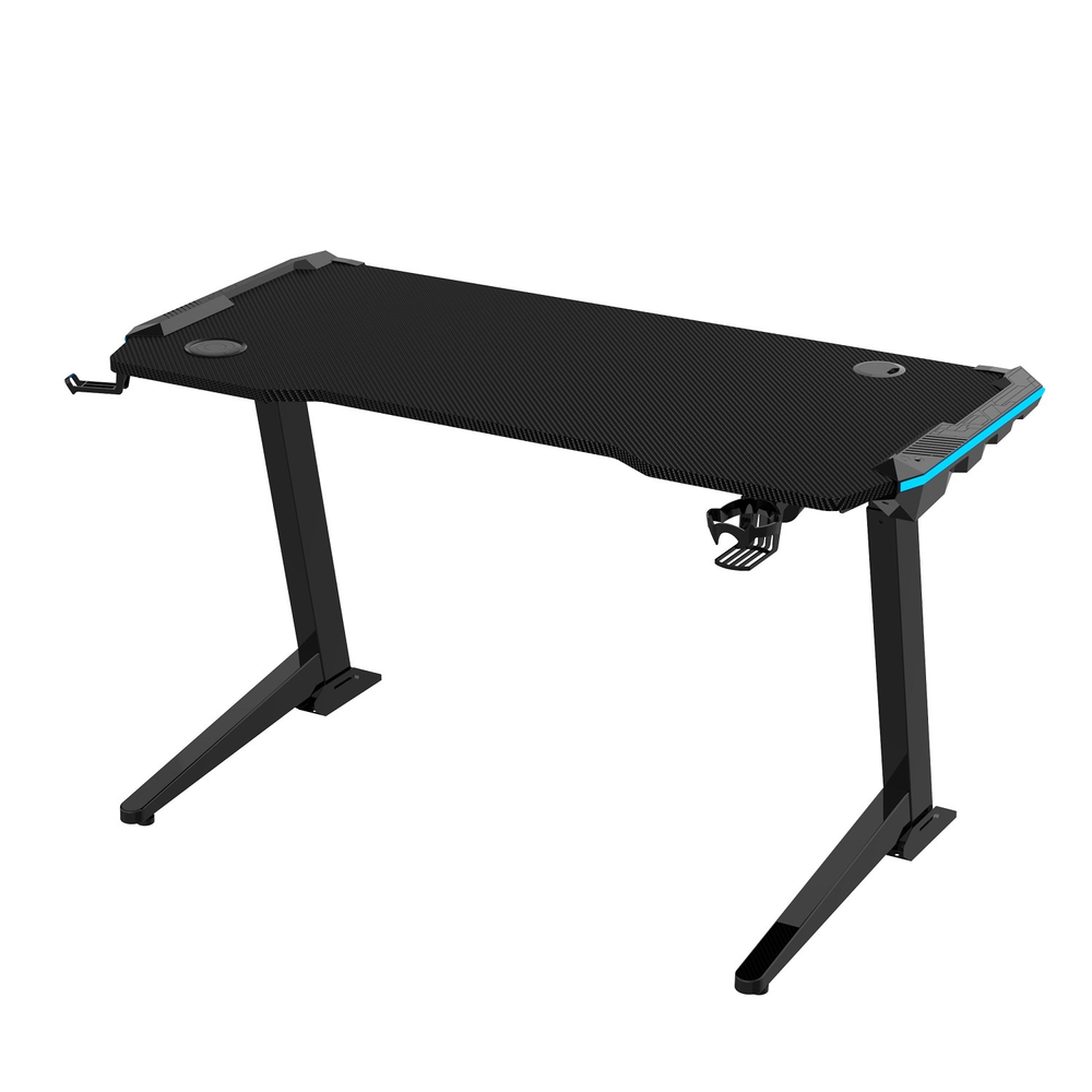 Стол для компьютера (для геймеров) с электроприводом и RGB-подсветкой FoxGear FG-ZE-49B (ширина 125 см)