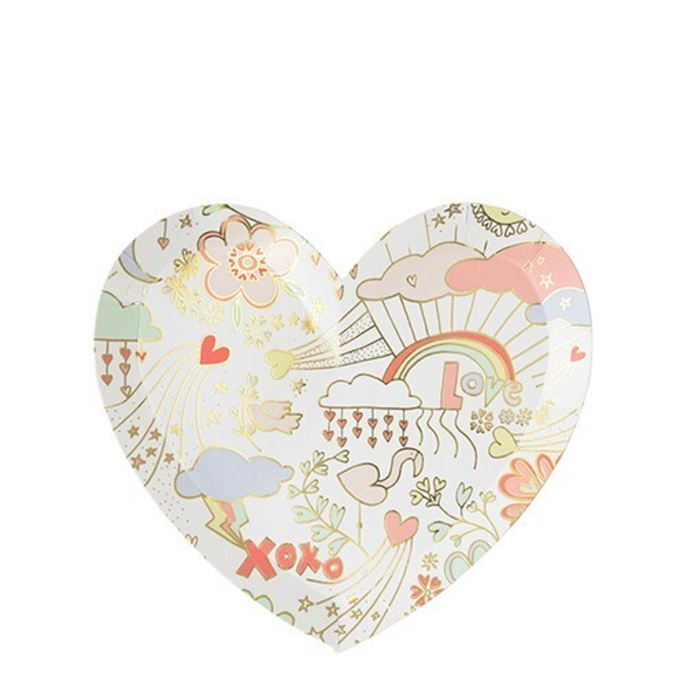 Тарелки маленькие "Valentine Doodle" 8 шт.
