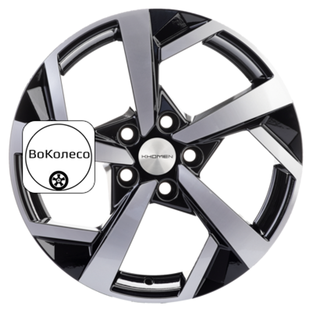 7x17/5x114,3 ET40 D66,1 KHW1712 (Qashqai) Black-FP Khomen Wheels