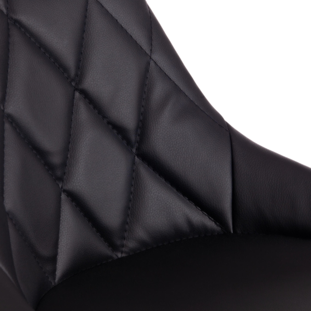 Стул барный MESSY (mod. KY704C) металл/экокожа, 47*48*84-105 см, черный/белый/хром (Комплект из 2 шт.)