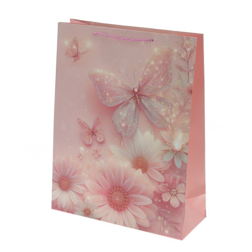 GAEM Пакет подарочный L (бумага 210г/м2, блок микс 12шт), L31 W12 H40 см, 4в.