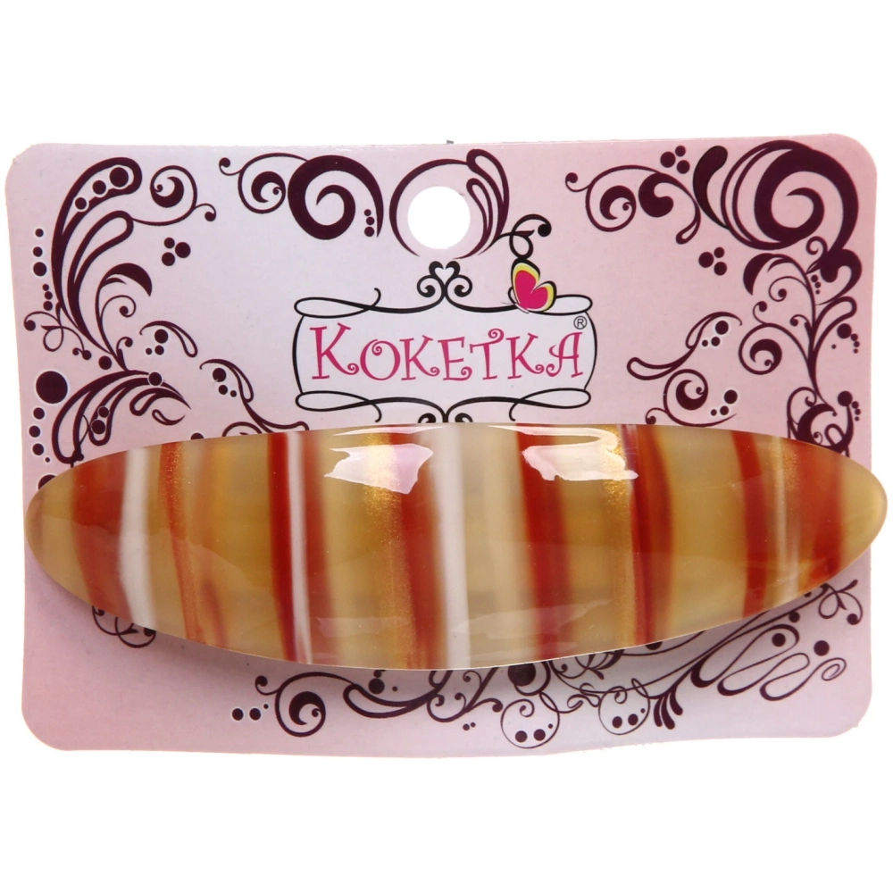 Заколка автомат «Calista - Mila», овал., 6 цветов, 9*2,5см (Кокетка)