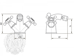 Смеситель для биде Migliore Lady ML.LAD-944 схема