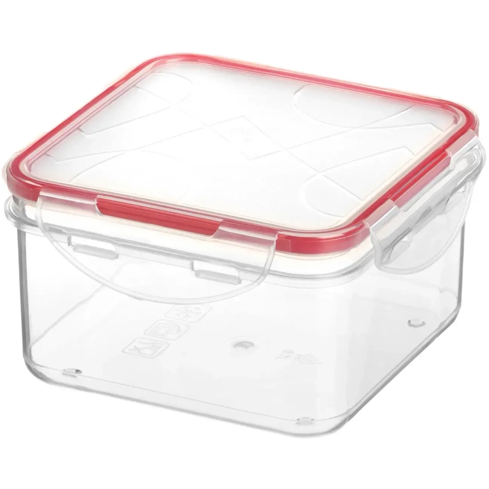 Контейнер для продуктов «Modena» квадратный 0,7л с защелками (бесцветный)