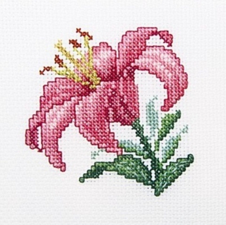 "Розовая лилия"-H247  вышивка
