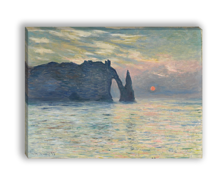 "Утес Этрета. Закат", Моне, Клод, картина (репродукция)