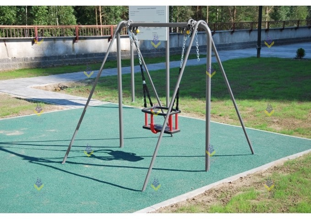 Качели металлические простые с местом для 1 подвеса