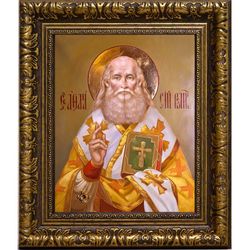 Афанасий Великий Александрийский  Святитель. Икона на холсте.