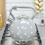 Чайник 3л нерж со свистком, с ручкой "soft-touch" (кофейный)