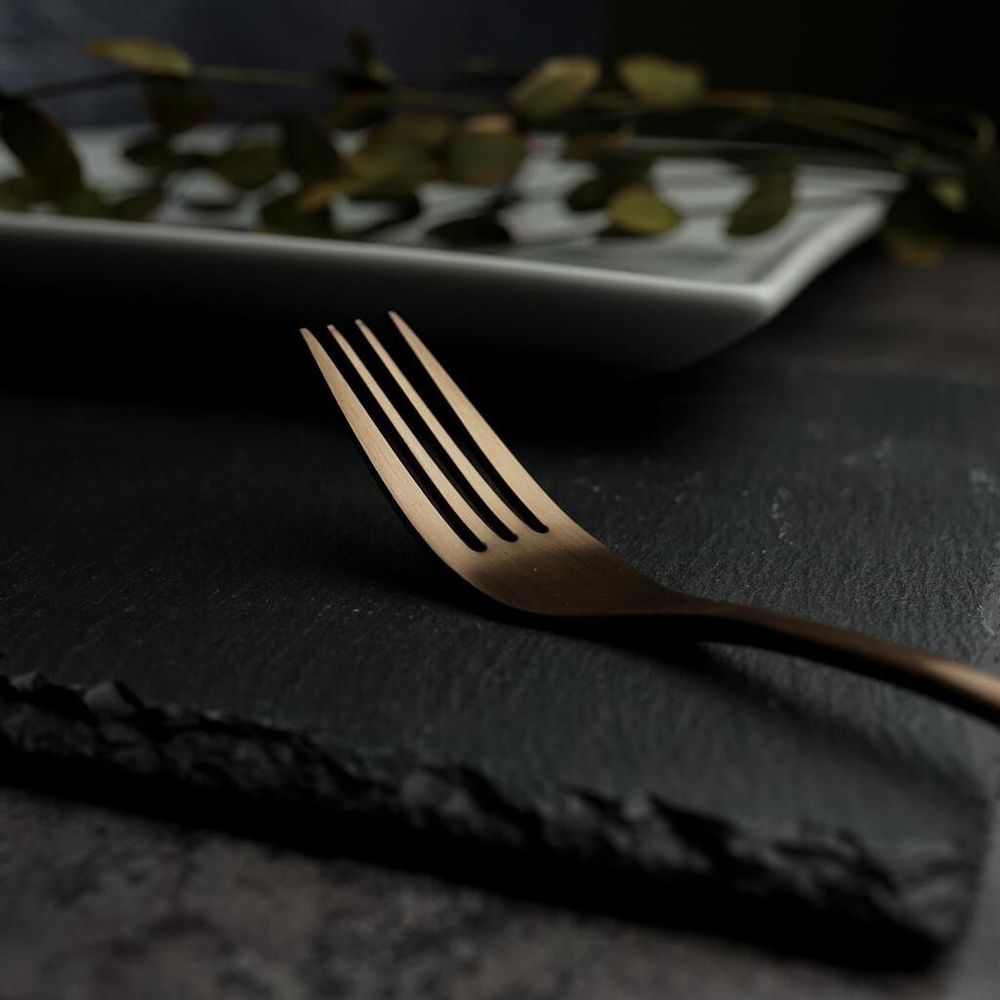 Вилка столовая 21,5 см матовая цвет светлая медь PVD   [12]