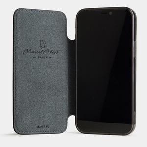 Чехол Benoit для iPhone 12 Mini из натуральной кожи теленка, черного цвета