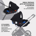 Детская коляска Riko Nano Thermo Ecco 3 в 1 с автокреслом Rant Cruise Black 02 White (белый)