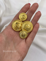 Пуговицы Герб золото пластик