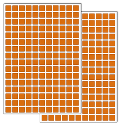 Квадратные виниловые наклейки для маркировки Policomprint М14, 10х10 мм. 352 шт.