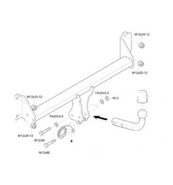 Фаркоп Westfalia 303339600001 BMW X3, X4 2014-(паспорт и сертификат в комплекте)(без электрики)