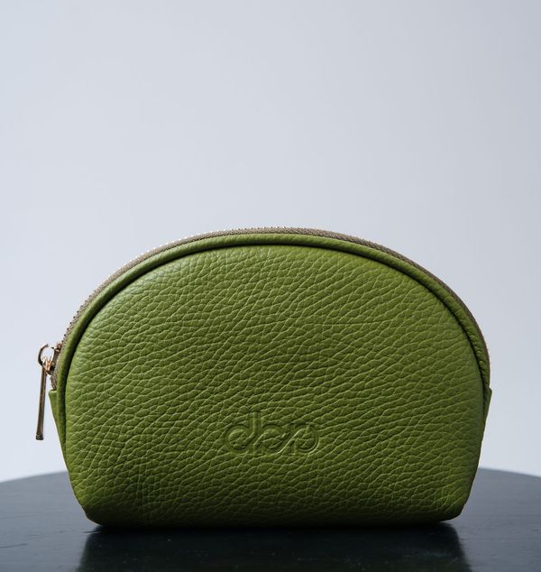 Косметичка кожаная DBR 15-41 зеленый бамбук