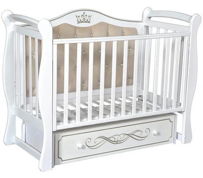 Детская кроватка Антел Julia-111 (универсальный маятник, мягкая стенка) белый