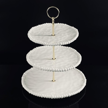 Lenardi 305-215 Трехярусная этажерка МАРИНЕТ в под уп. (х8)Фарфор
