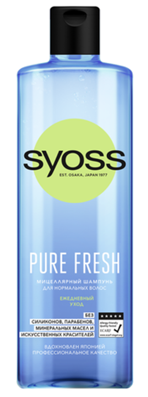 Шампунь для волос Syoss Pure Fresh 450 мл