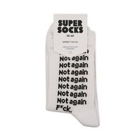 Носки SUPER SOCKS Not Again, белый
