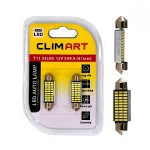 Автолампа 12V C5W (SV8.5) 41мм Clim Art 33 LED (к-т 2шт)