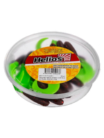 Твистер несъедобный Helios Credo 3,35"/8,5 см White & Green 20шт. (HS-11-016-N-20)