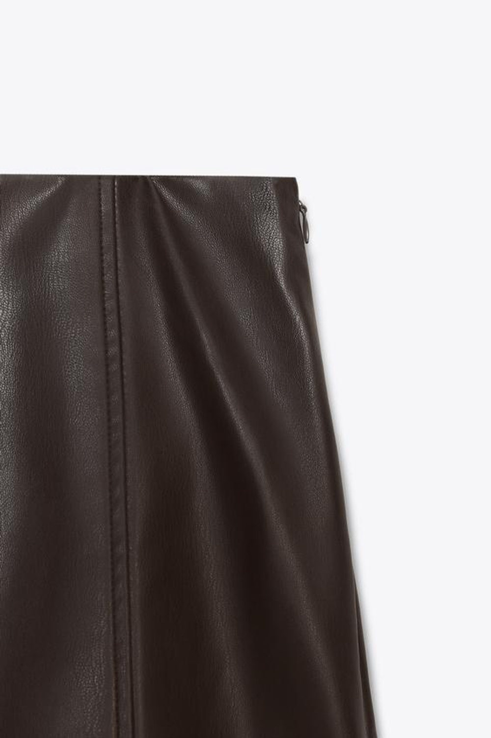 ZARA МИНИ-ЮБКА С ВЫСОКОЙ ПОСАДКОЙ, ШОКОЛАДНЫЙ