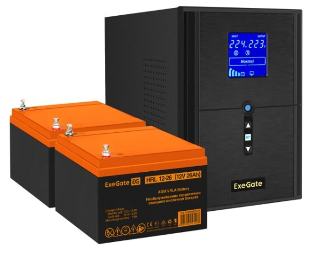Комплект  Exegate SineTower SZ-2000.LCD.AVR.3SH.1C13.USB