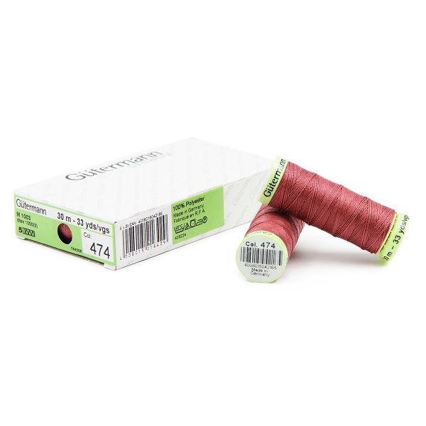 Нитки отделочные Gutermann Top Stitch 30 (30 метров), 5 кат. | 474 турецкий розовый