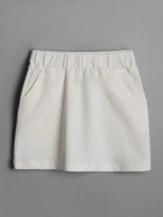 Белый костюм для девочки с юбкой на осень