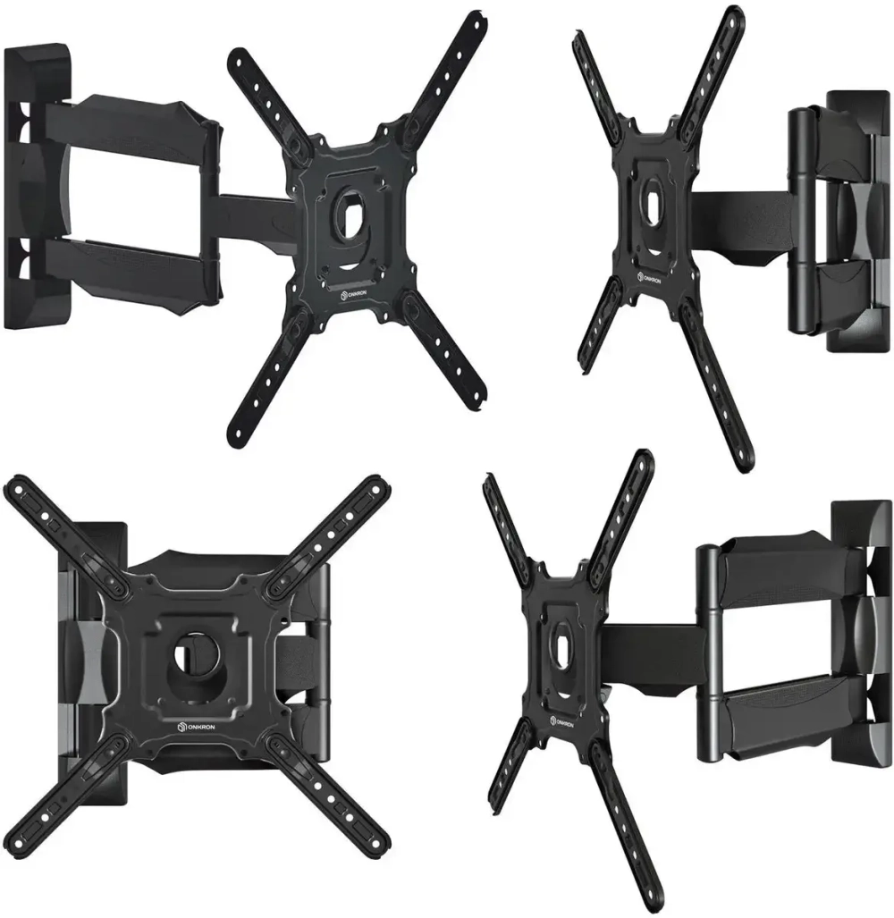 Кронштейн на стену ONKRON M4 для телевизора 32"-65", наклонно-поворотный, до 35 кг, черный