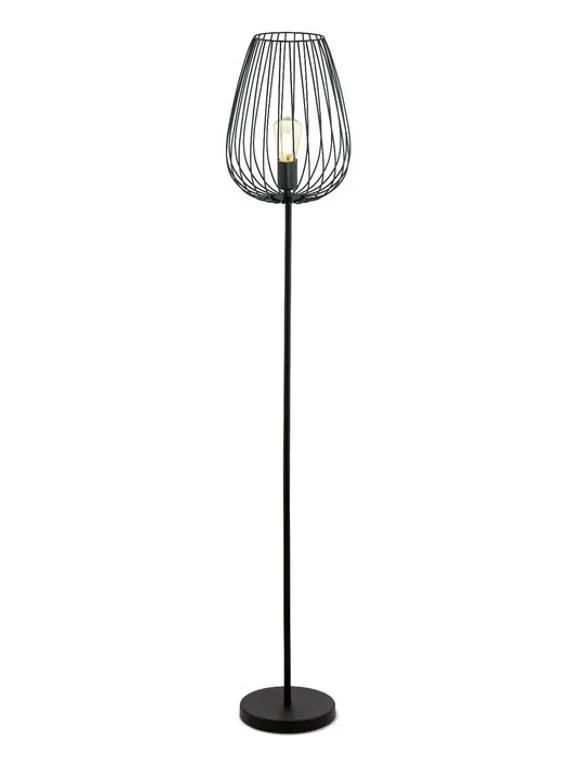 Торшер NEWTOWN 1x60Вт E27, чёрный 27,5x27,5x159,5 см