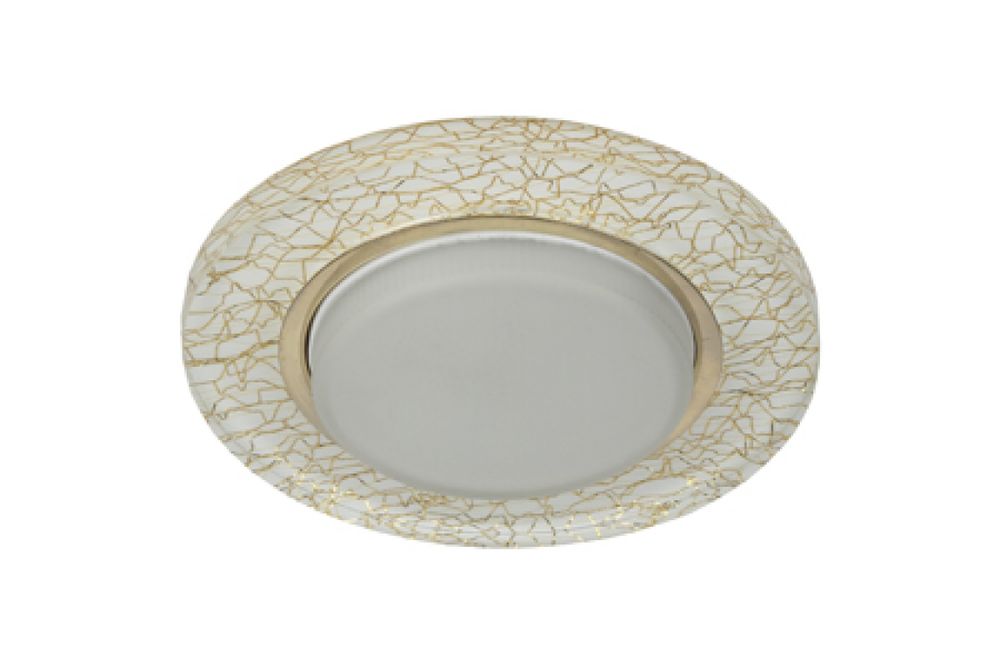 Спот ЭРА DK80 13W GX53 белый-золото IP20