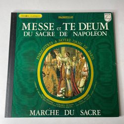 Винтажная виниловая пластинка LP Paisiello, Mady Mesple, Gerard Dunan - Yves Bisson, Messe Et Te Deum Du Sacre De Napol on, Marche Du Sacre Коронация Наполеона (Франция 1973)