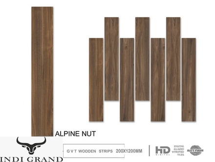 Керамогранит Carving 20x120cm GVT Matt Finish Alpine Nut