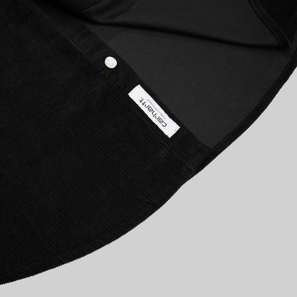 Рубашка мужская Carhartt WIP Madison Fine Cord артикул:I030580_black - купить в магазине Дайс
