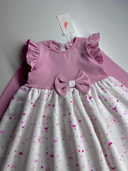 Пудровая роза - платье для девочек 2 600 тг./шт. (оптом - цена за 5 размеров)