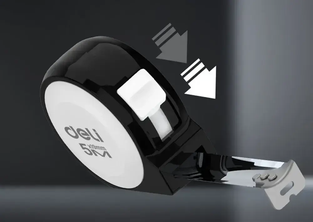 Рулетка "Home Series White" Deli H8005A 5м х 19мм (Эксклюзивный дизайн, подарочная упаковка)