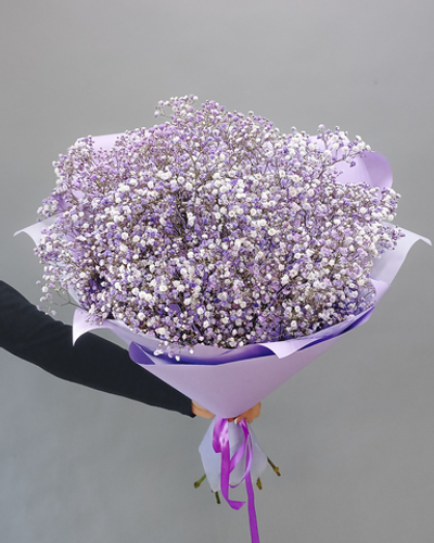 Букет из лавандовой гипсофилы