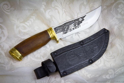 Туристический нож Рыбак-2 украшенный Мельхиором