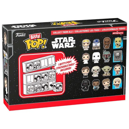 Фигурка Funko Bitty POP! Star Wars S2 Luke+R2-D2+Princess Leia+Mystery (1 of 4) 4PK 83668 / Фигурка Фанко Битти Поп! по мотивам вселенной "Звездные войны"