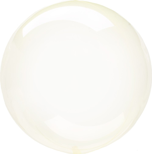 Шар (18''/46 см) Deco Bubble, Желтый, Кристалл, 1 шт.