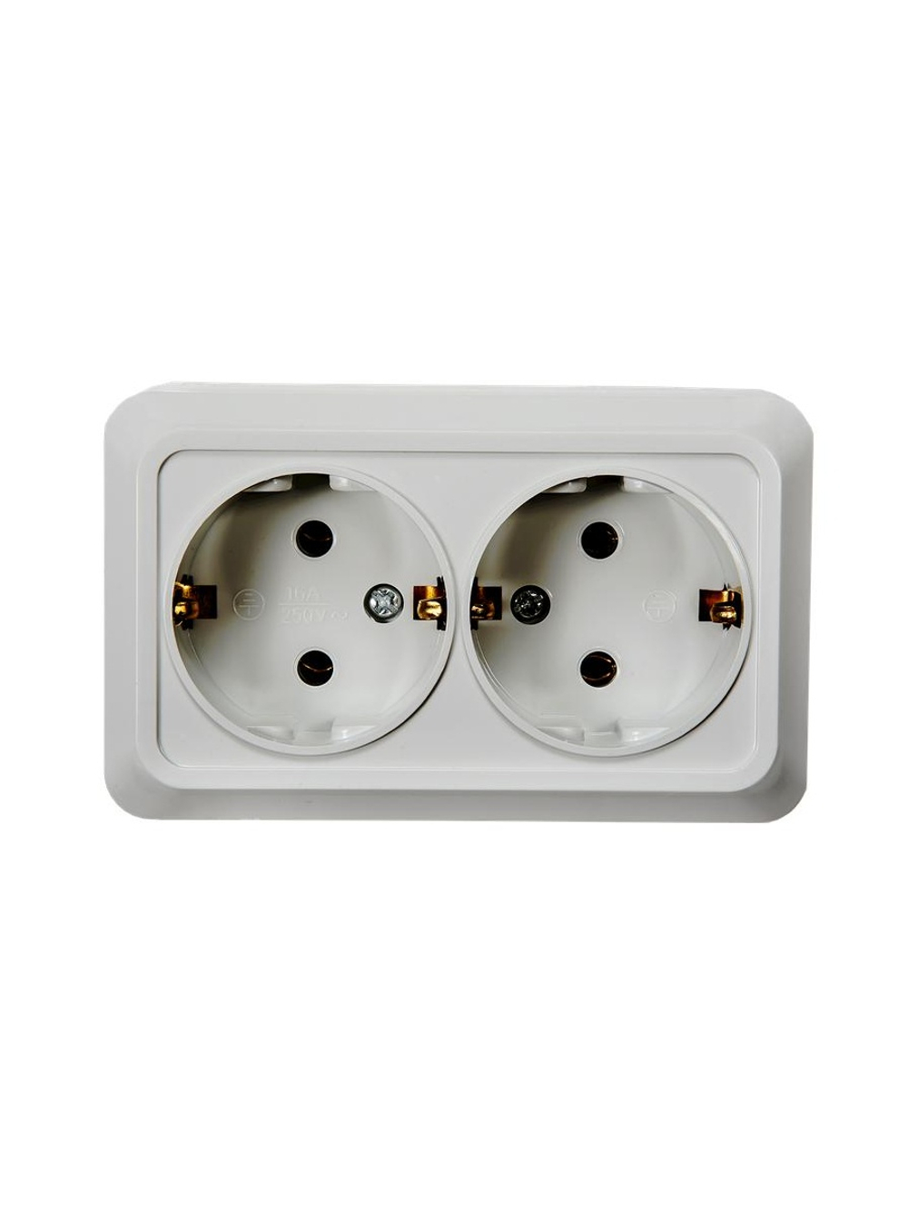 Розетка 2-м BOLLETO с заземл. накл. 7128 бел. ASD / IN HOME 4680005959839