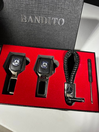 Заглушка ремня безопасности НАБОР "МЕРСЕДЕС" (2заглушки+брелок+отвертка) K-105MB