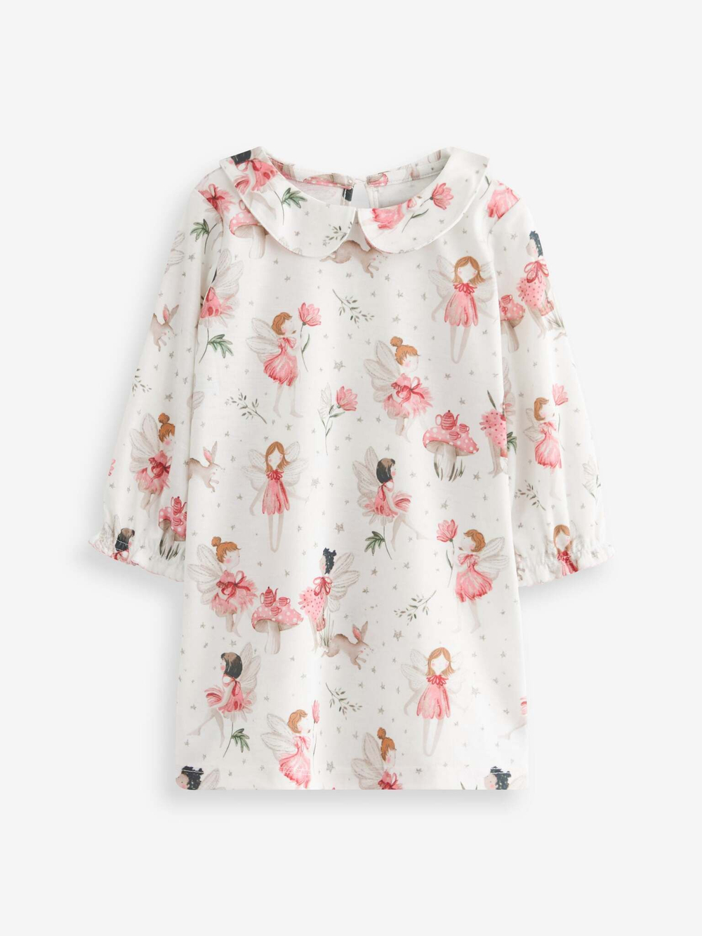 Рубашка ночная для девочки Next D73-982, 2 шт., Розовый, Белый